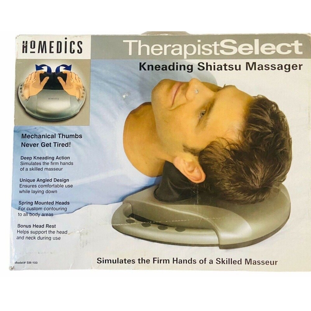 #3443 Homedics Therapist Select Kneading Shiatsu Massager, Open Box, Manual, inf